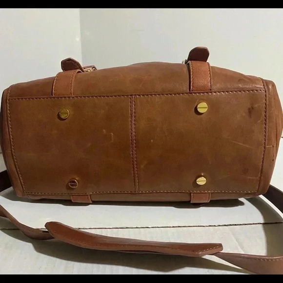 Rachel Zoe brown distressed leather satchel handbag - Picture 5 of 16
